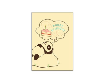 Panda Napper Birthday Card - Made In Toronto