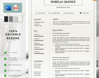 Ats-friendly Resume Template | Job Application CV | Applicant Tracking ...