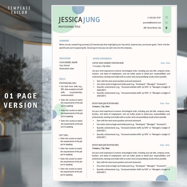 Creative Professional Resume Template 06 | Unique Design | Clean Design ...