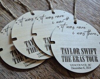 round shape It was rare I was there, Eras Tour Ornament, friendship bracelet holder Ornament, 2024 gift