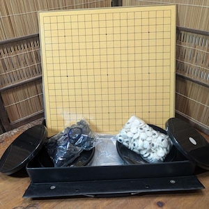 Japanese Vintage 1990s Magnetic Go Game Set, Plastic, Portable for Outdoor Travel & Camping, Very Good Condition, from Japan gov Auction CC8