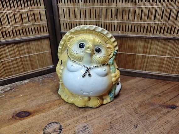 Japanese Vintage Tanuki Shigaraki Ware Pottery Raccoon Dog Statue Japan Auction UU5