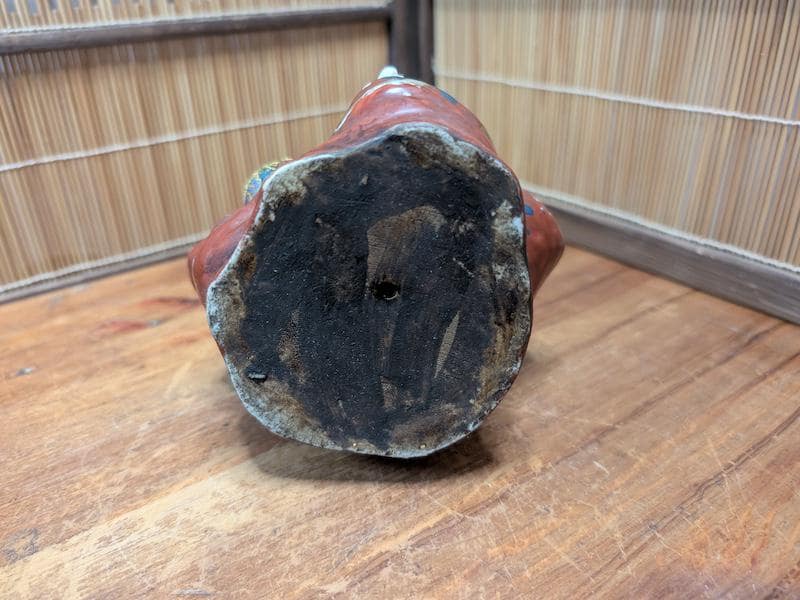 希少な 1940 年代の日本のえびす像 九谷焼 漁師の神と福の神