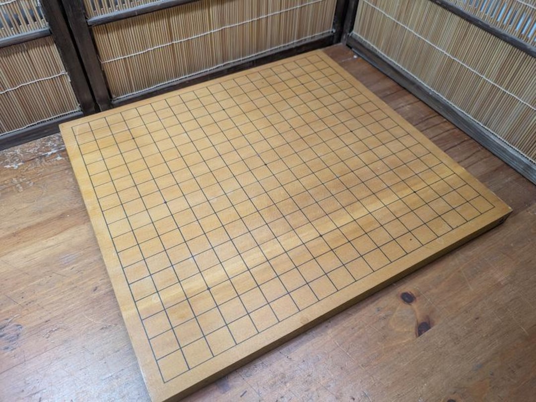 1980年代のヴィンテージ 囲碁・将棋用両面木製ボード 2kg 日本