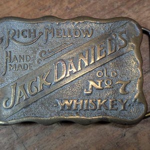 Vintage Jack Daniels Old No. 7 Whiskey Belt Buckle | Handmade Distillery Collectible | Serial #12524 | Rare Mellow Collectors Buckle X24