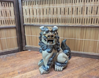 Traditional Japanese Shisa Lion Statue 1960s Handmade Okinawa