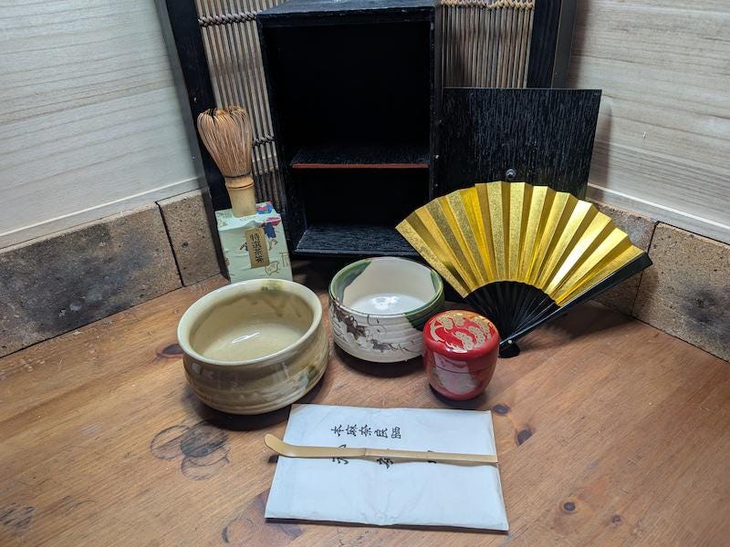Japanese Vintage Tea Ceremony Set – Complete 1980s Chabako Box