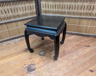 Mesa de bonsái japonesa vintage Kadai 1970 estilo Kokutan soporte de exhibición de madera CS86