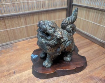 九谷焼 金獅子香炉 - 日本製陶器 蓋付き 狛犬文 高さ11cm - Etsy 日本
