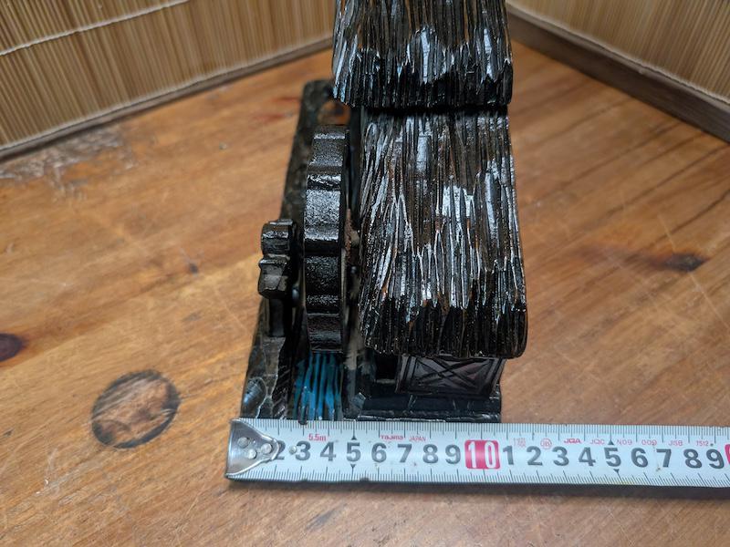 Vintage 1950s Japanese Wooden House Clock Tokyo Clocks Hand Carved