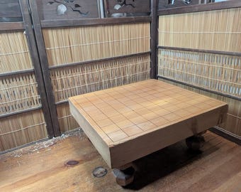Vintage Japanse Shogi-tafel jaren 80 houten Shogi Ban-bord Japanse veiling C179