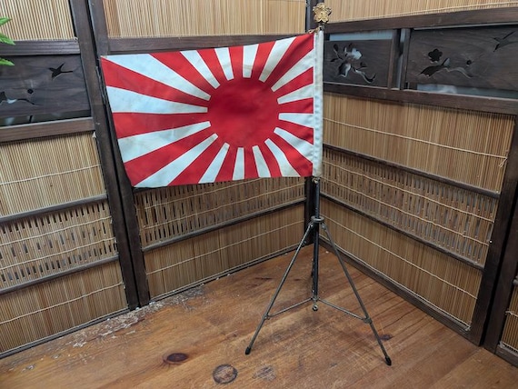 1930年代 日本国旗 旭日旗 第二次世界大戦 アンティーク スタンド付き