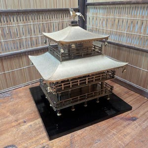 Vintage 1950s Kinkaku-ji Model Golden Pavilion Kyoto Temple Zen Buddhist Landmark Replica | Over 2kg approx. 4.5 lbs Japan Gov Auction C148