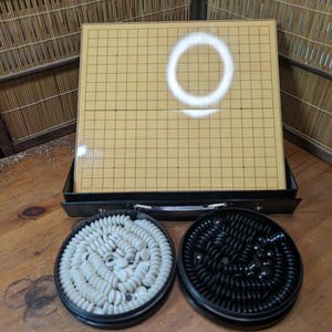 Japanese Vintage 1990s Magnetic Go Game Set, Plastic, Portable for Outdoor Travel & Camping, Very Good Condition, from Japan gov Auction A26