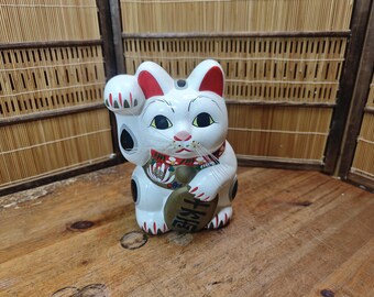 Extremely Rare 1950s Japan Maneki Neko Vintage Large Lucky Cat