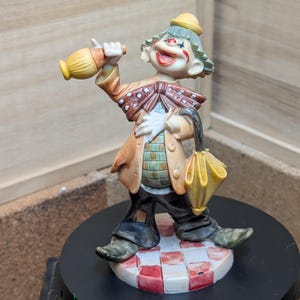 Authentic Fontanini Depose Clown Figurines Serial D4283 Vintage 1964 Made in Italy P18