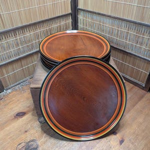 Vintage 1950s Japanese Obon Tray Set – Lacquerware Food Serving Trays with Original Box R5