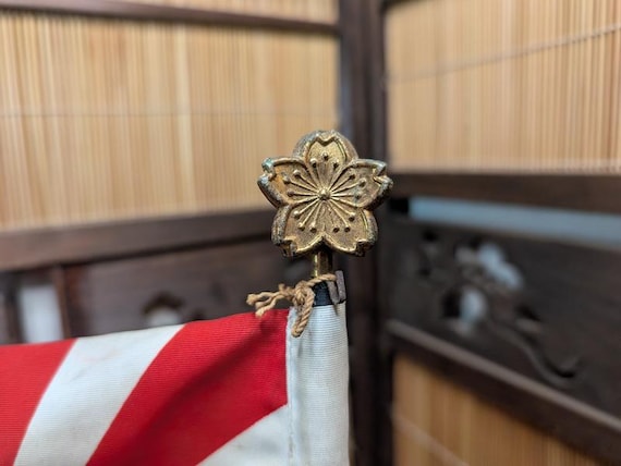 1930年代 日本国旗 旭日旗 第二次世界大戦 アンティーク スタンド付き