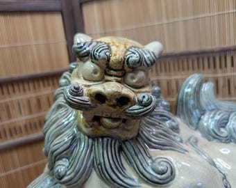 Traditional Okinawa Japan Shisa Shishi Giant Masterpiece Home