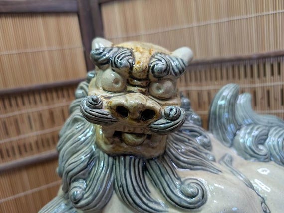 Traditional Okinawa Japan Shisa Shishi Giant Masterpiece Home