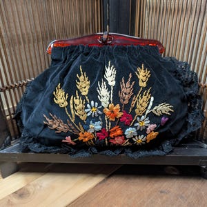 Rare 1960s Handmade Japanese Kimono Fabric Bag Never Used Vintage Collector’s Item Authentic Japan One-of-a-Kind Purse Made in Japan (H14)