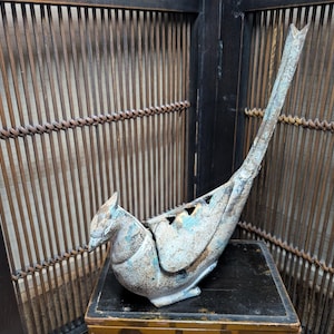 Antique Japanese KIJI Bird Incense Burner KORO 1940s – Cast Iron, Unique Made in Japan, Rare Collectible Japanese Art Piece U8