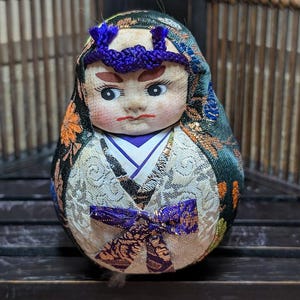 Extremely Rare 1950s Japanese Hina Doll | Handmade Girl Festival Lucky Charm | Antique w/ Box | Gov Auction Japan P16