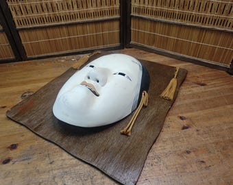 1970年代 日本製 巨人 小面 能面 陶器製 壁掛けアート ヴィンテージ