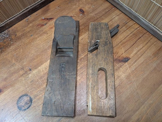 Vintage Japanese Kanna Plane Set 1960s Carpenter Hand Tools