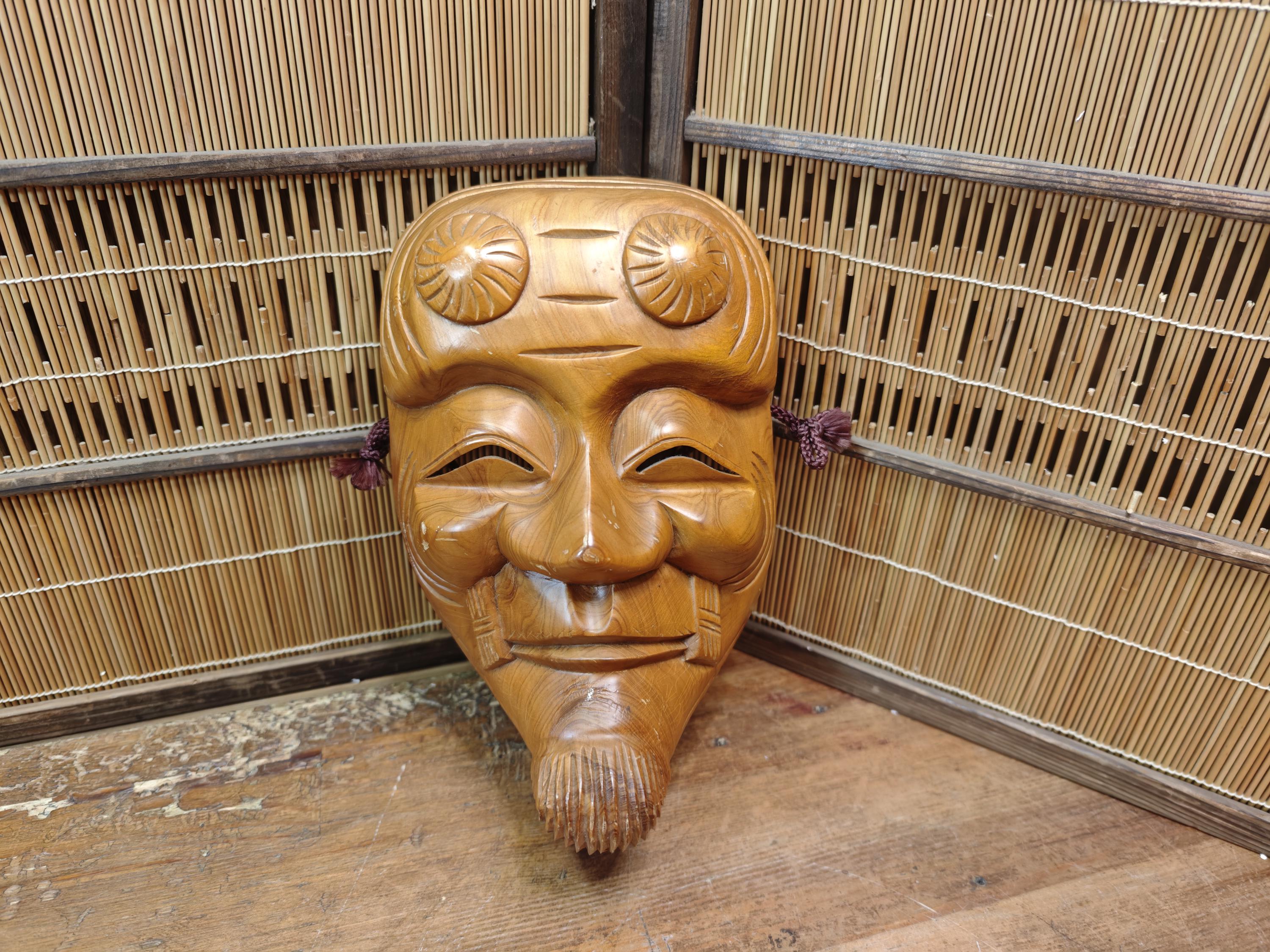 Japanese wood mask - Etsy 日本