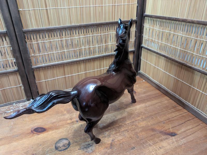 1960年代日本製スチール製馬の置物 ヴィンテージ競馬像 オフィス装飾