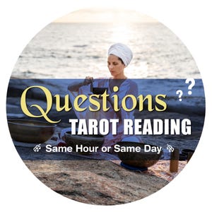 5 Questions Tarot Reading, Same Hour or Day Reading, Love Tarot Reading, Medium Tarot, Psychic Insights, Comprehensive Tarot Reading