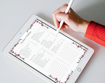 No AI - Lista di controllo per la sfida del decluttering in formato PDF / Agenda per l'organizzazione della casa (download digitale)