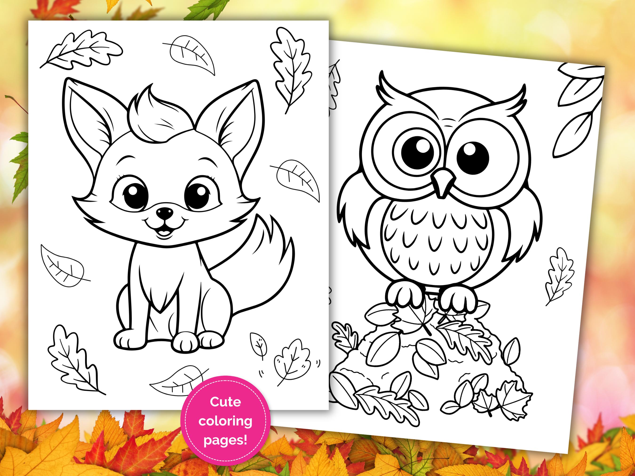 Fun Thanksgiving Coloring Pages Bundle | 14 Pages for Kids & Adults