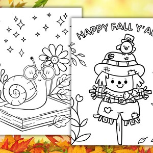Fun Thanksgiving Coloring Pages Bundle 14 Pages for Kids & Adults Bold