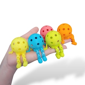 The Mini Pickleball Pal! Articulated Pickleball Gift! The Perfect Display or Gift for Pickleball Fans!
