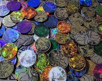 pokemon card game coins Pokemon Cards 10x Official Holo Game Coins Gift Bulk Bundle Joblot