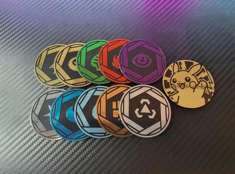 Official Pokemon Coin Set - All Jumbo Energy Coins From 151 Set + 1 ...