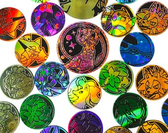 Monedas oficiales de Pokémon: surtido aleatorio de tamaño regular y gigante