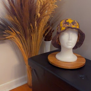 Handmade Crochet Bucket Hat | Charming Granny Square Hat | Unique Crochet Hat for Stylish, Cozy Looks All Year Round