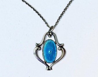 CHARLES THOMAE 925 Sterling Silver Vintage Enamel Larchmont Charm