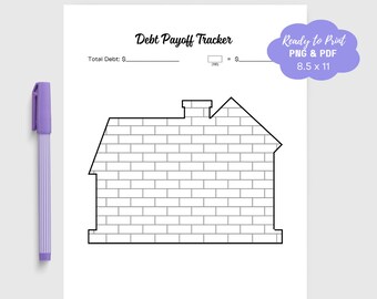 Debt Payoff Tracker Printable: Home Loan Coloring Sheet (PDF)