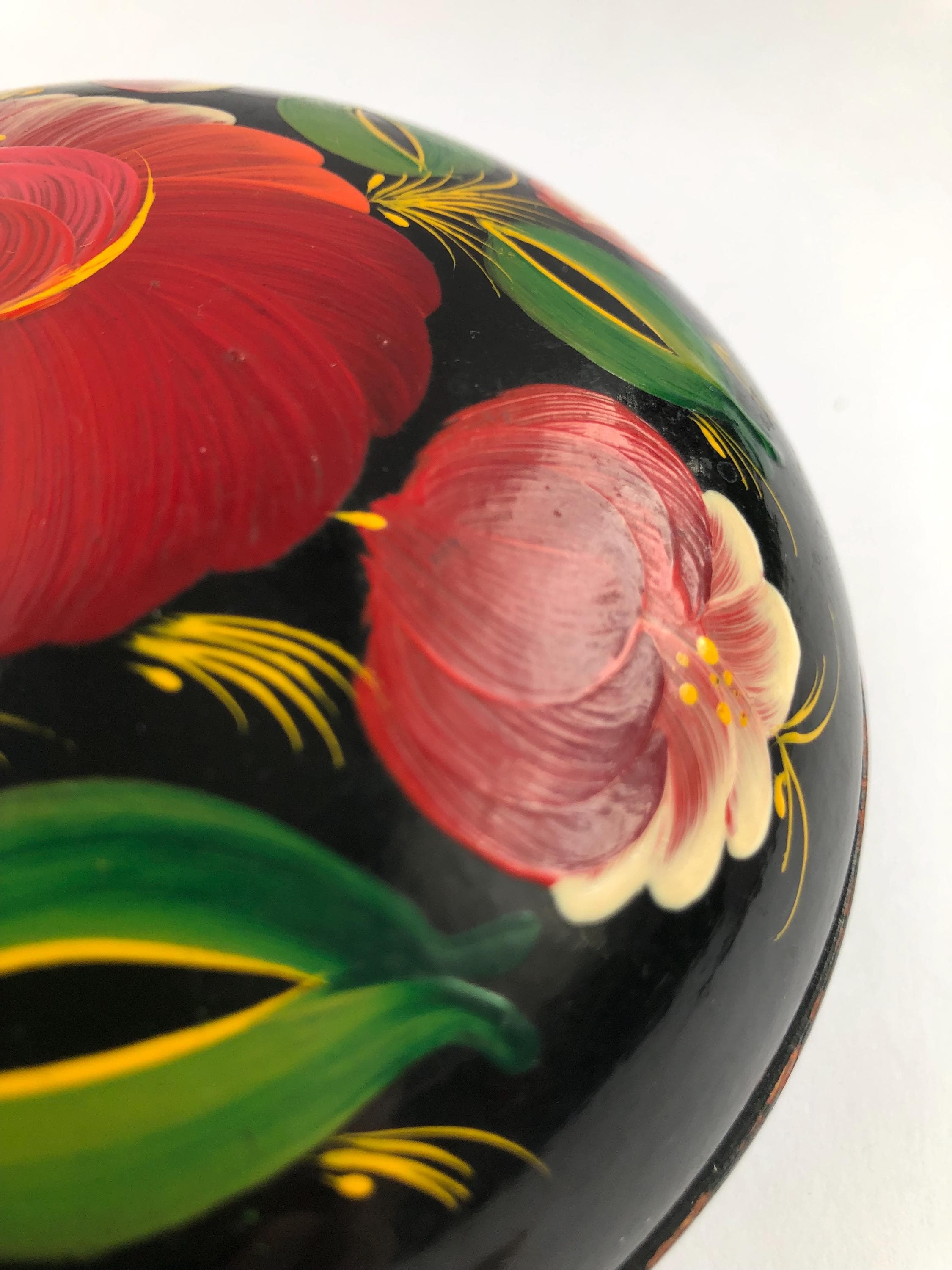 ヴィンテージジュエリーボックス – ペトリキフカ手描き – ウクライナ製