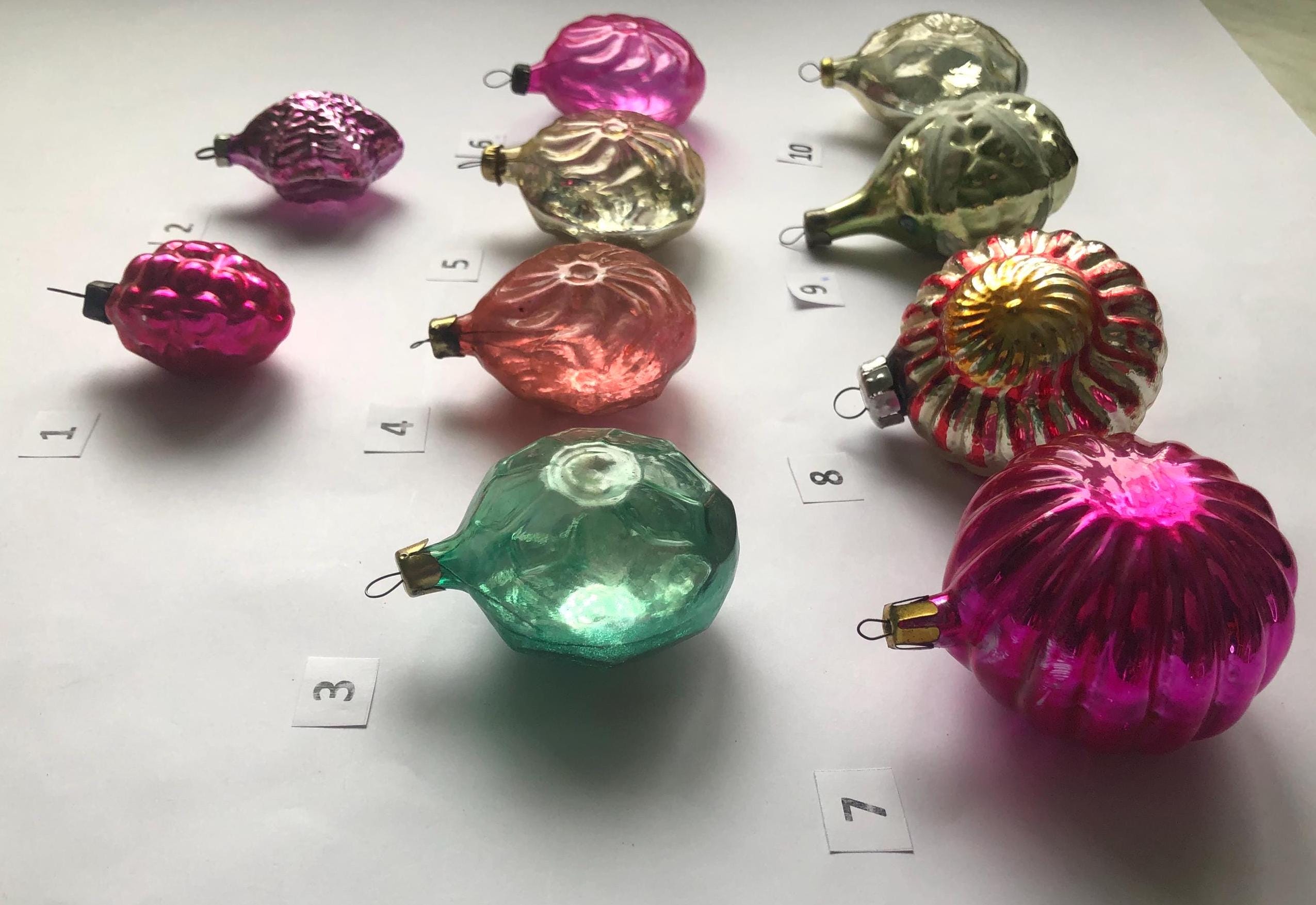 ヴィンテージソビエトクリスマスオーナメント - ガラスツリー