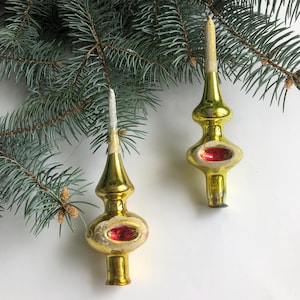 Vintage glass Christmas tree topper