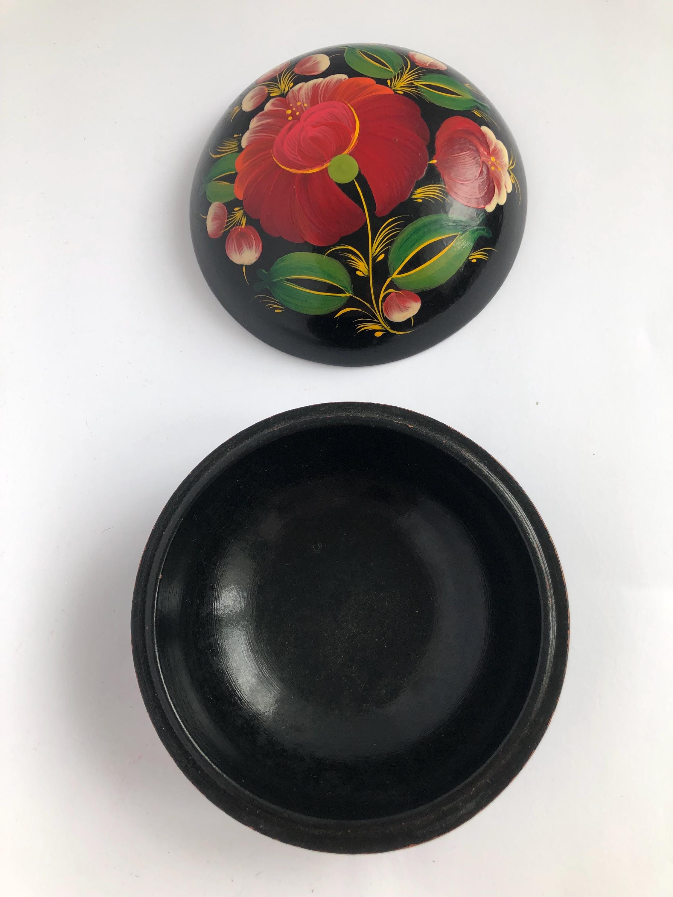 ヴィンテージジュエリーボックス – ペトリキフカ手描き – ウクライナ製