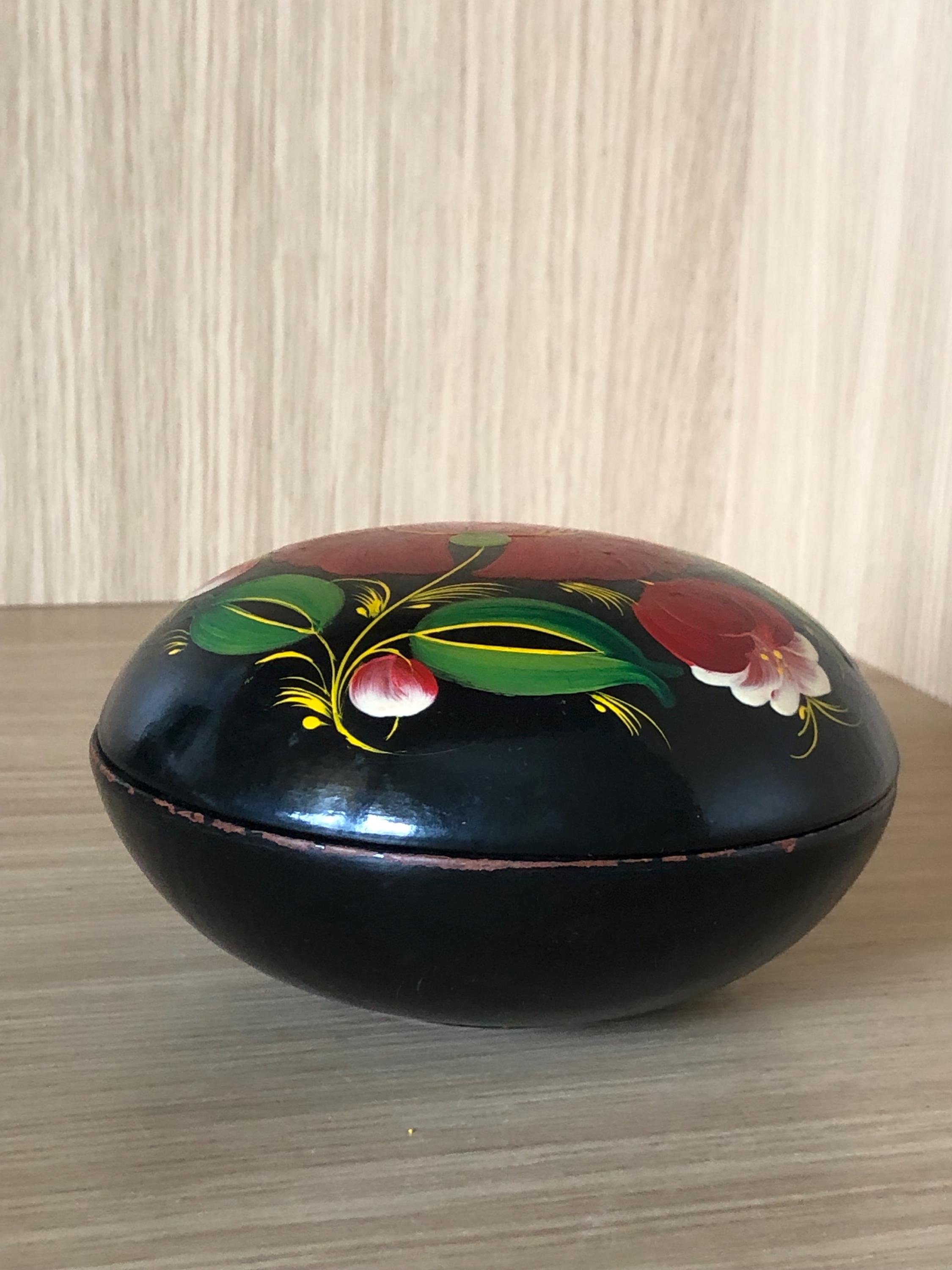 ヴィンテージジュエリーボックス – ペトリキフカ手描き – ウクライナ製