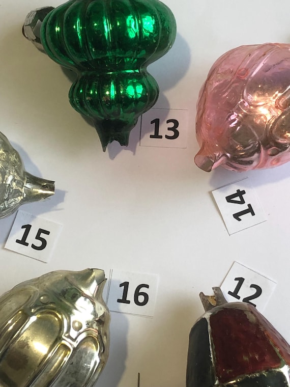 ヴィンテージガラスのクリスマスオーナメント、ソビエトの休日の装飾 ヴィンテージガラスのクリスマスオーナメント、ソビエトの休日の装飾