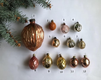 ヴィンテージガラスクリスマスオーナメント5個セット - レトロソビエト