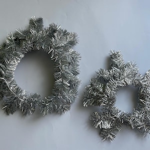 Vintage Tinsel Christmas Crown: Snowflake Snow Queen Tiara
